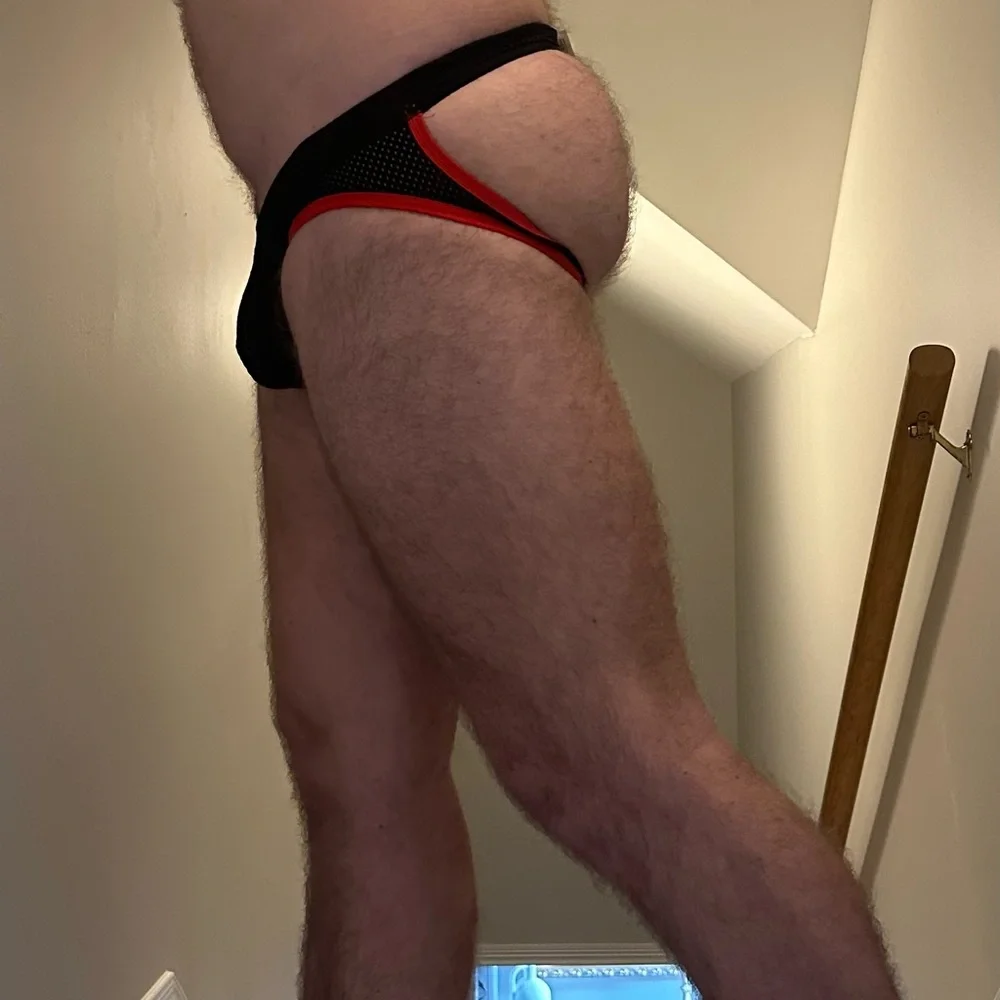 Men's Black and Red Jock - Picture 2 of 3
